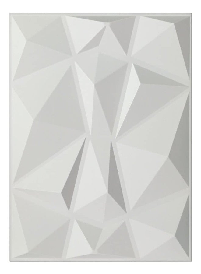 FOKRIM 3D PVC Wall Panel White Wallpaper Nanoleaf Light Panels 50x50 cm for Bed Back Head Decoration Interior (Pack of 10)